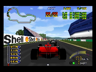 F1 Pole Position 64 (Europe) (En,Fr,De) In game screenshot